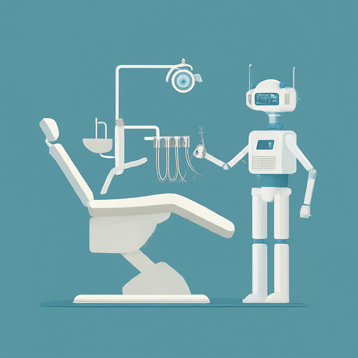 image depicting robot and human touch in dentistry