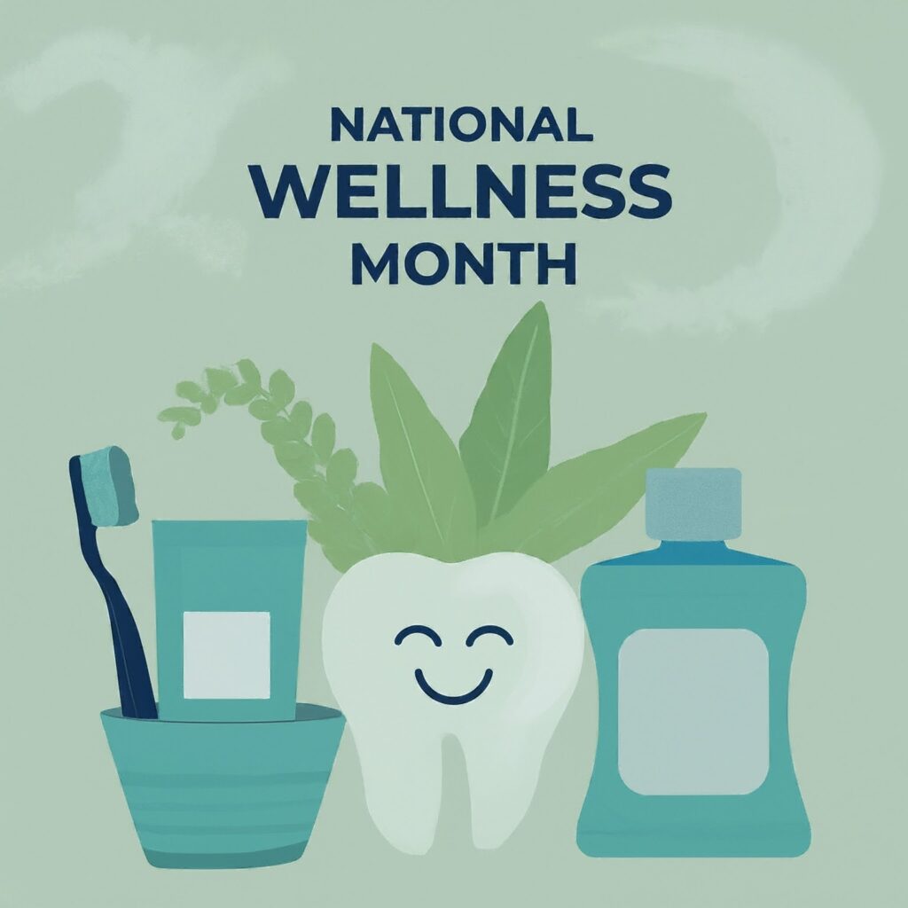 image of oral health for national wellness month